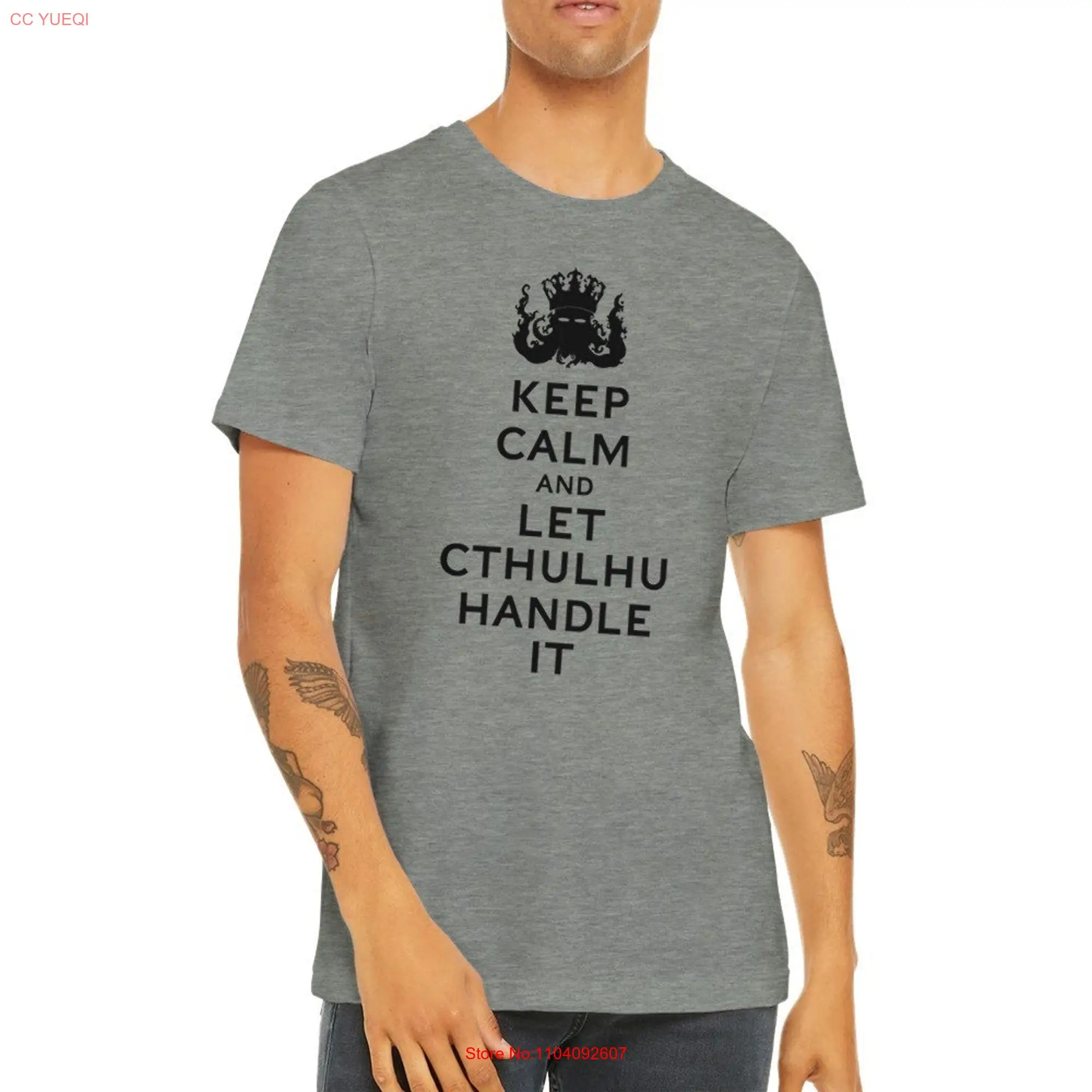 Keep Calm and Let Cthulhu Handle It T Shirt long or short sleeves