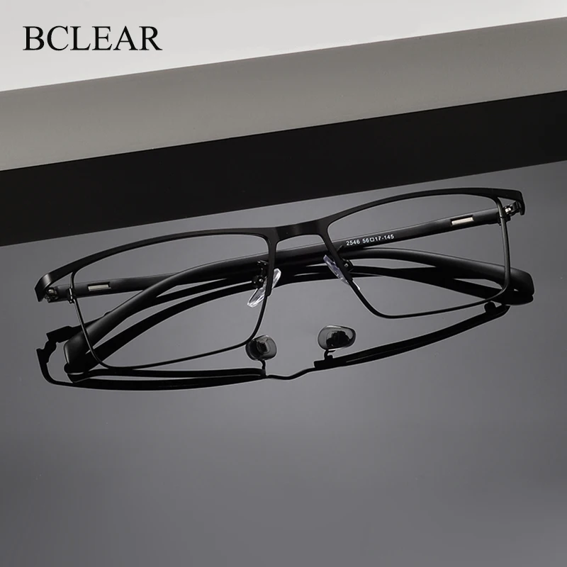 

BCLEAR Alloy Glasses Frame Business Men Ultralight Optical Prescription Eyeglass 2024 New Fashion Full Rim Myopia Eyewear