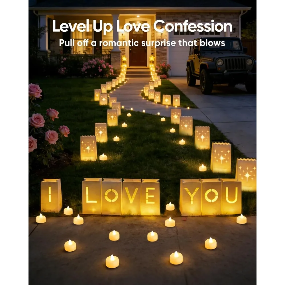 Flameless LED Tea Lights Candles Battery Operated Electric Fake Tealights with Timer and Remote Control Long Lasting Flickering Warm White Glow Waterproof Safe Realistic Decorative Candles for Home Decor Wedding view 4