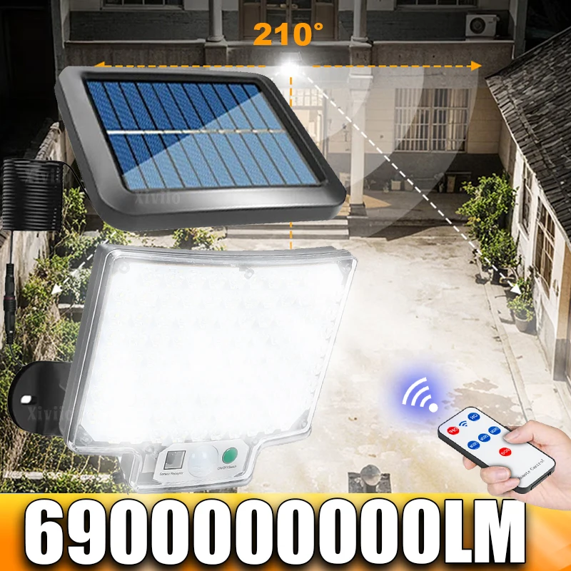 

Новейший 690000000LM уличный светодиодный солнечный свет супер мощный солнечный светильник сплит-типа солнечного света садовые настенные светильники сенсорные уличные фонари