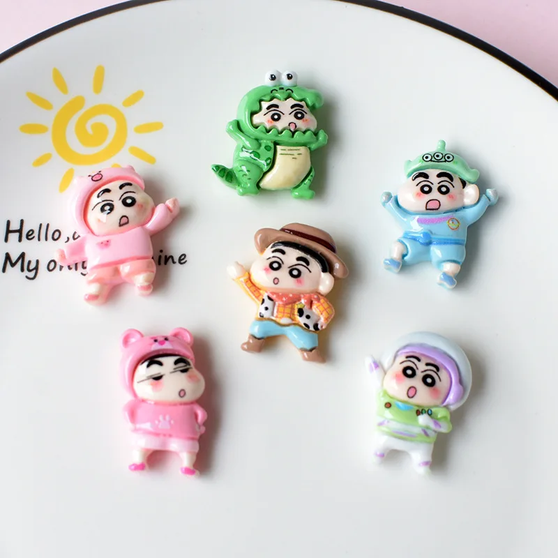7Pcs Cartoon Anime Crayon Shin-chan Girls Women Shoe Charms DIY Hole Shoes Detachable Buckle Garden Shoes Accessories Gift