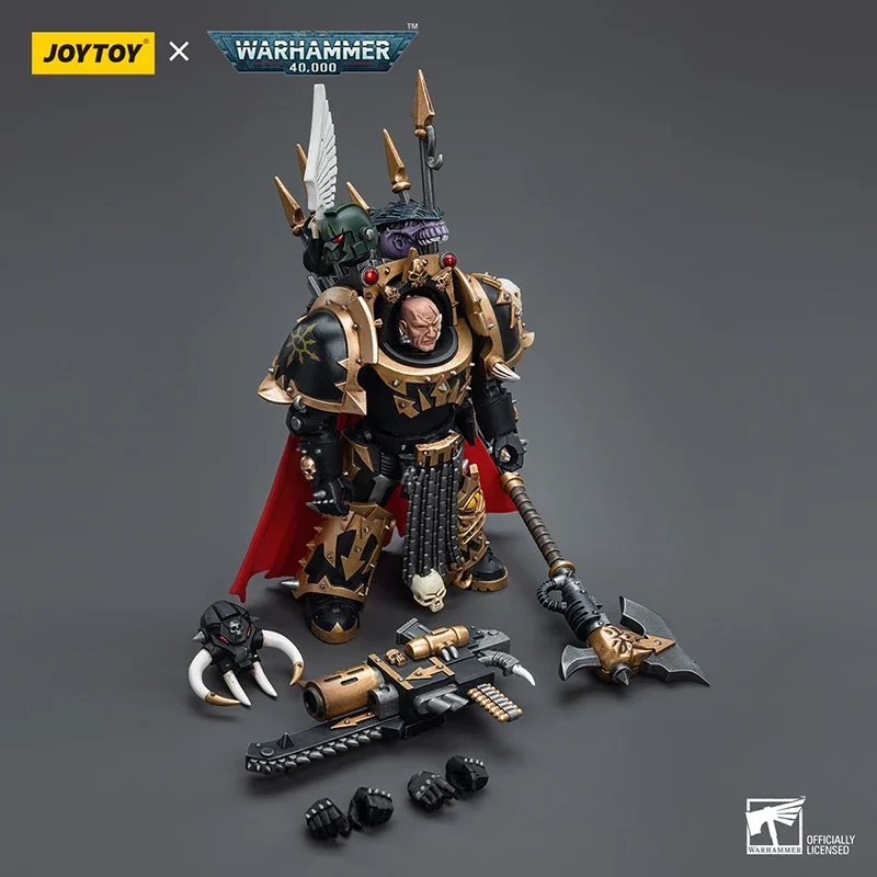 JOYTOY 1/18 شخصيات الحركة Warhammer 40K الفوضى مشاة البحرية الفضائية الفيلق الأسود الفوضى الرب في المنهي درع أنيمي نموذج جمع