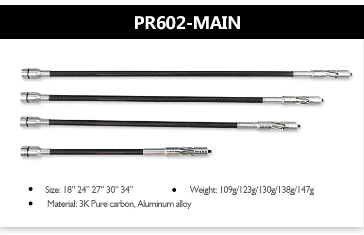 PR603 Compound Bow Stabilizer Set with Extension Rod Professional Archery Balance Accessory for Target Shooting and Outdoor