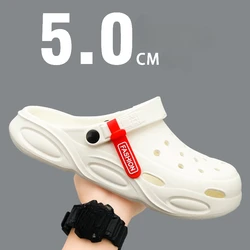 2024 New EVA Men's Clogs Shoes Lightweight Plastic Clog Male Fashion Letters Beach Working Sandals With Men Clogs& Mules