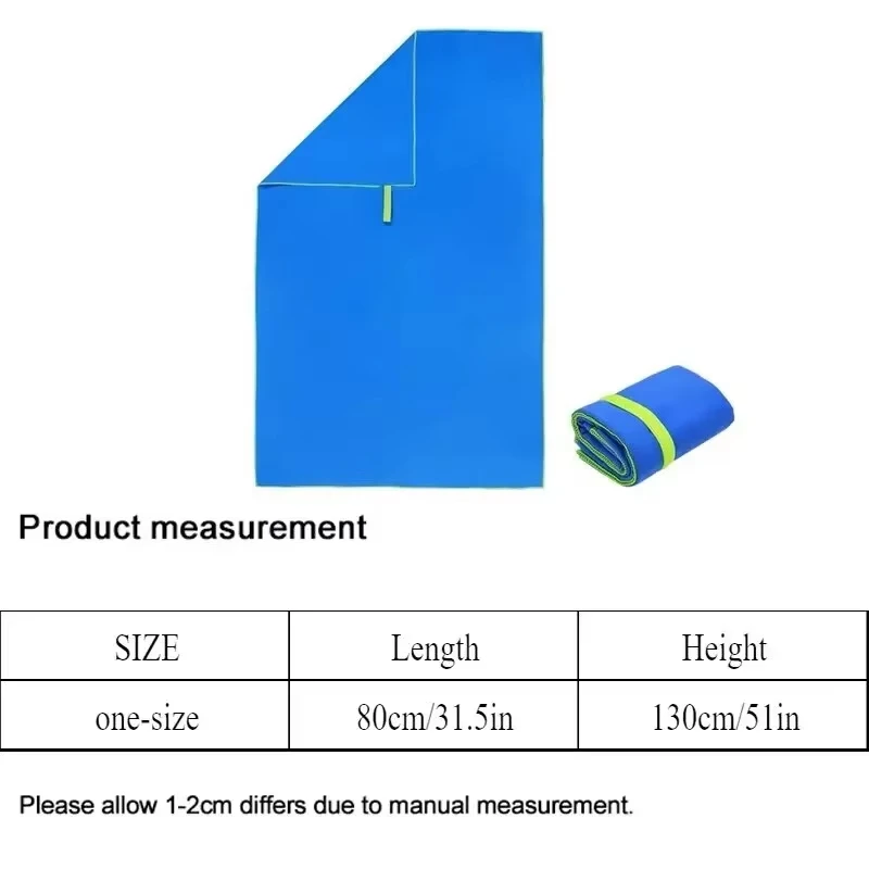 Sports Microfiber Quick Dry Pocket Towel Portable Ultralight Absorbent Large Towel For Swimming Pool Fitness Yoga Beach image 5