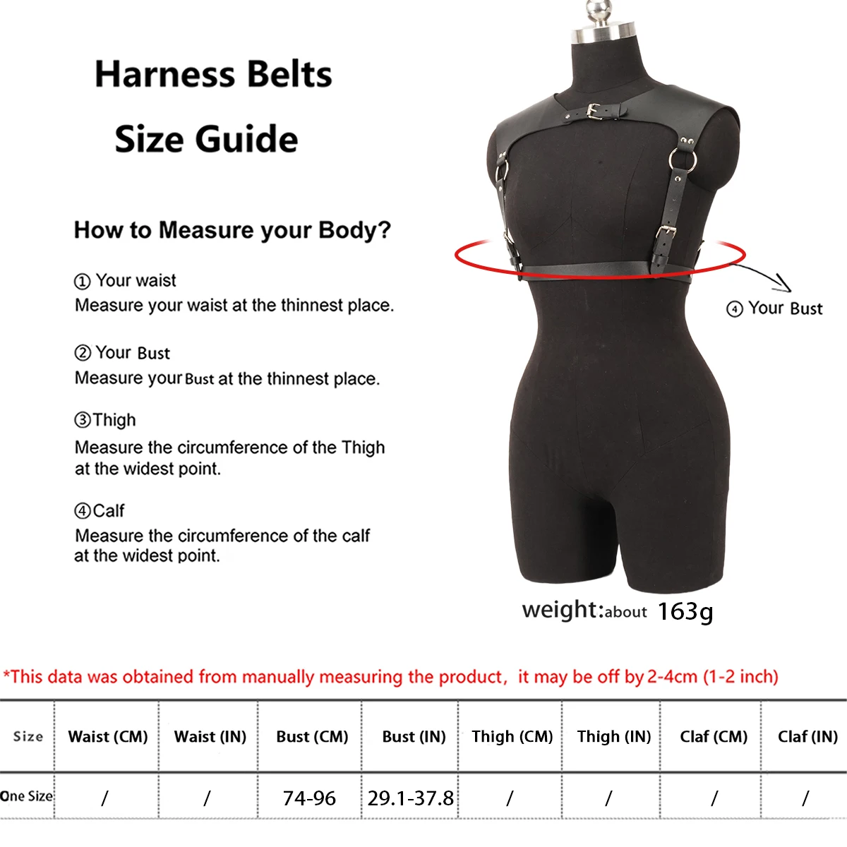 النساء حزام الموضة بولي Leather جلد الجسم الكتف درع مربط صدر حزام الكتف حزام تسخير النساء الملابس مفتوحة قفص الصدرية #5