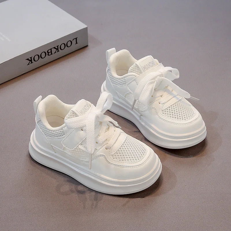 2025 أحذية رياضية للأطفال تصميم عصري أبيض غير قابل للانزلاق حذاء كاجوال للأولاد والبنات أحذية رياضية قابلة للتنفس للأطفال الصغار أحذية خارجية #3