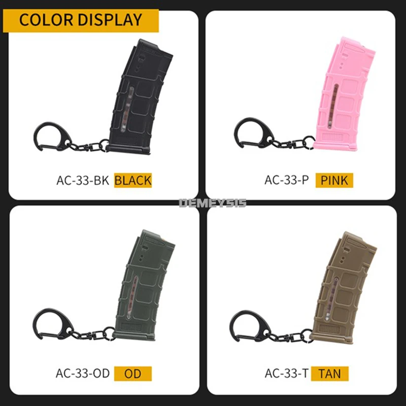 Tactical Mag Model Mini Keychain Backpack Ornaments MP MAG Shape Key Ring Decoration Keyring Outdoor Tools Trend Gift