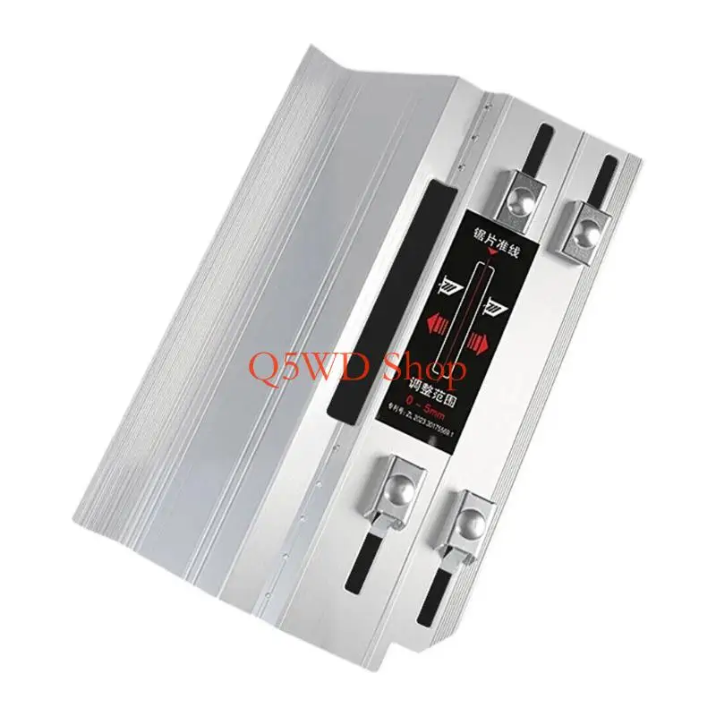 Q5WD Tile Chamfer Guide Plate for 45 Degree Trimming, Aluminum Sliding Slot Tool for Tile Installers and DIY Tiling