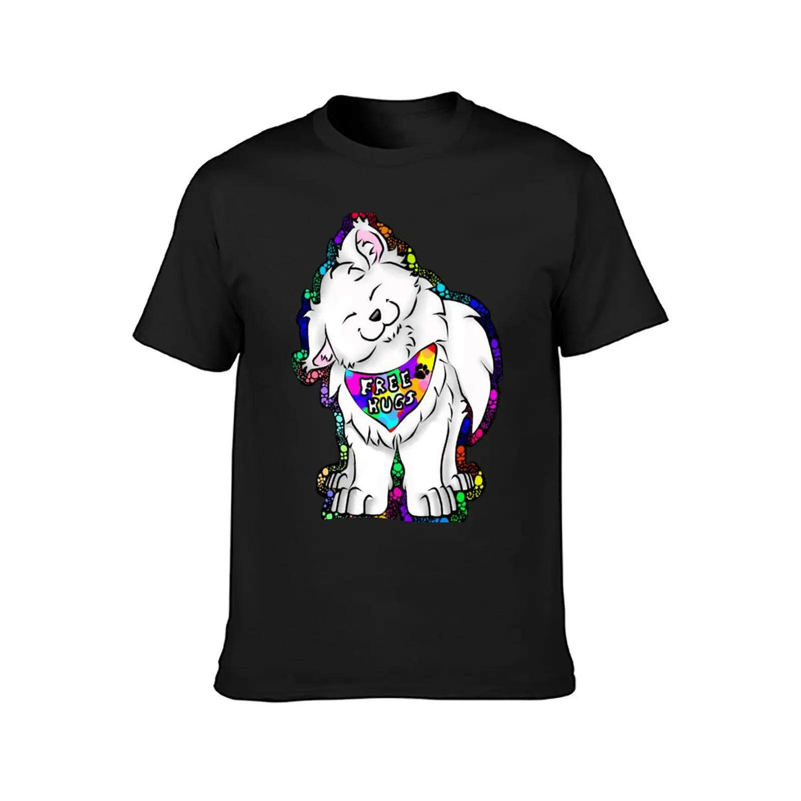 Samoyed T-Shirt hippie clothes sports fans tops T-shirts for men cotton