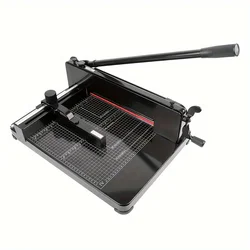 Heavy Duty Paper Cutter Black, 400 Sheet Stacking Paper Cutter (A4-12