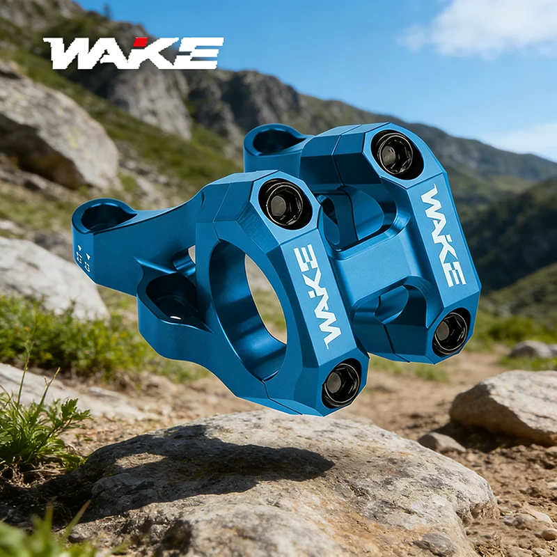 

Wake Bike Short Stem 31.8mm Aluminum Alloy Downhill CNC MTB Bike Stem Lightweight Stable Short-Handle Stem Bicycling Accessory
