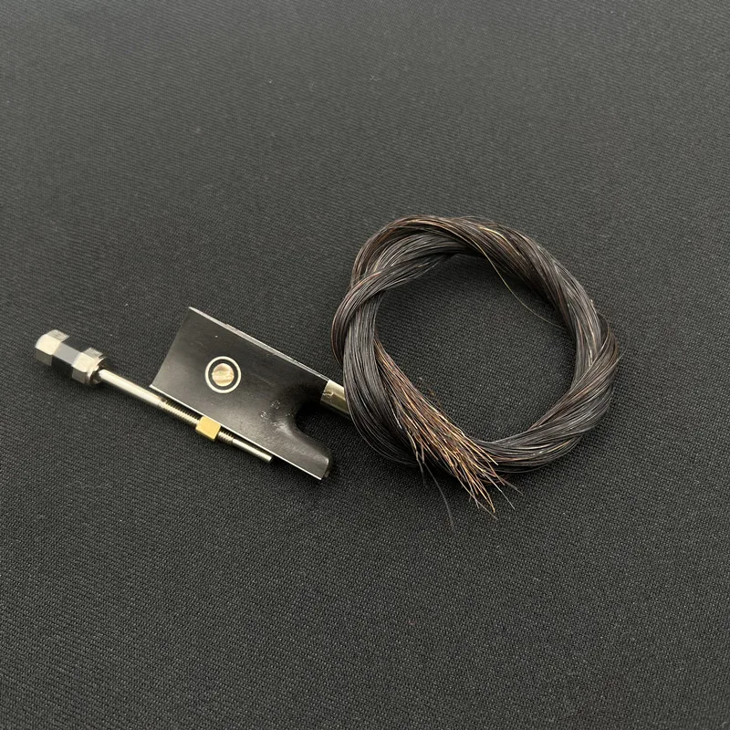 1 set Indonesian grade A ebony violin/cello bow frog Install screw bow horse hair 3/4-4/4 size, violin/cello parts