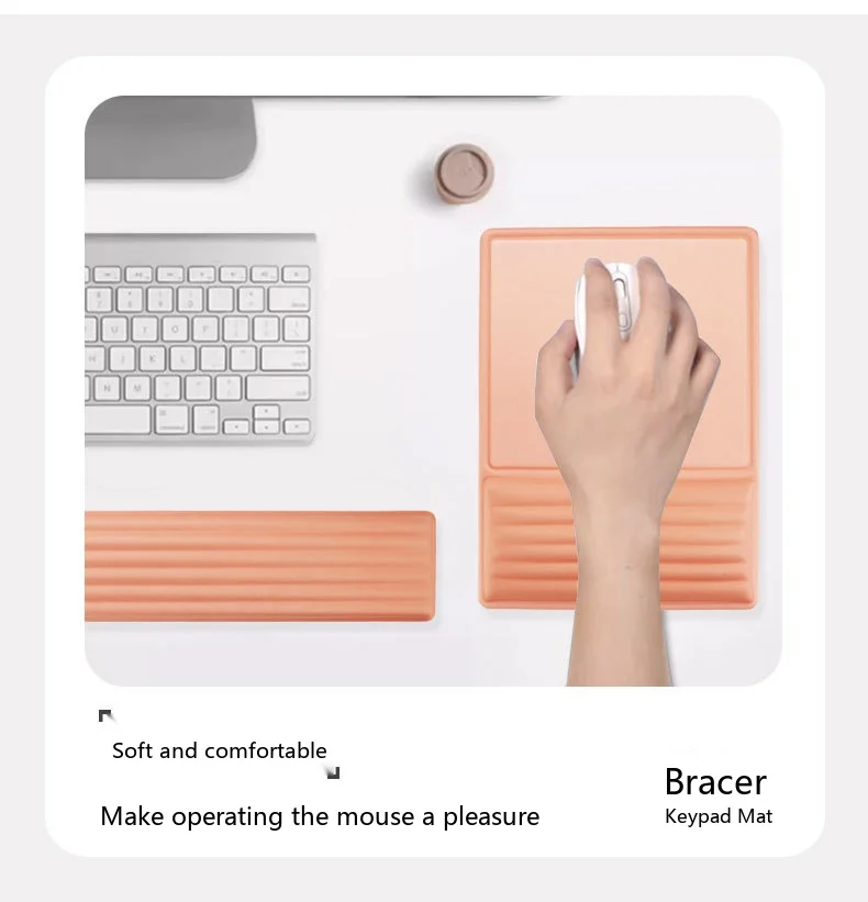 Schaumstoff-Handgelenkauflage Tastatur-Pad-Set 6 Farben Büro Gaming Weiche Ergonomische Rutschfeste Schreibtischunterlage – Detail 8