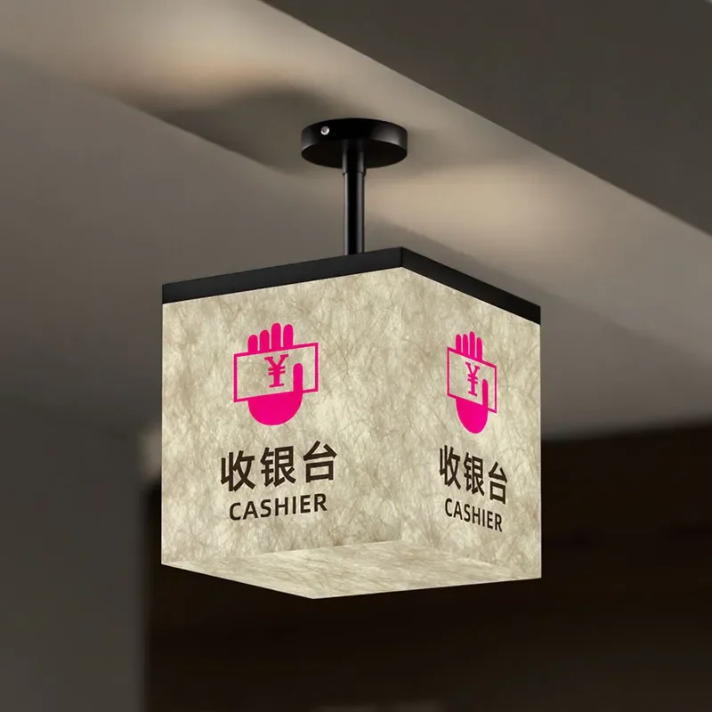 Double Sided LED Light Box Hanging Sign Custom Neon Style Door Head Display Creative Personalized Illuminated Business Logo