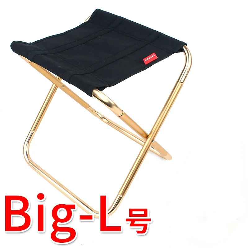 Grand tabouret pliant en alliage d'aluminium 7075, Portable, pour l'extérieur, Barbecue, pêche, Camping, escalade, chaise Portable