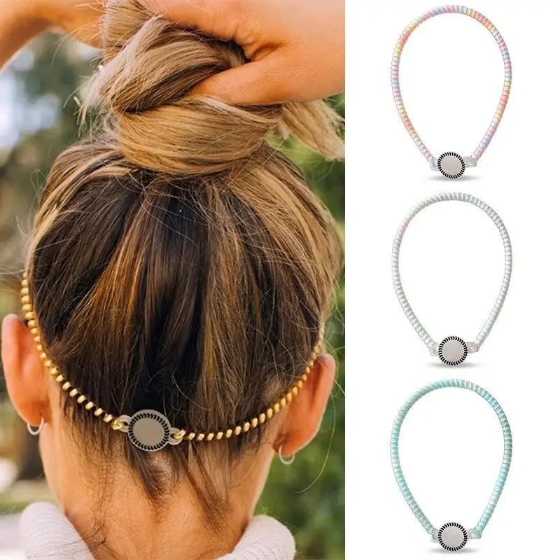 Elastic Fashion Telephone Line Hair Band Rope Headband Women Girls Sport Versatile Scrunchie Ponytail Hair Accessories Face Wash