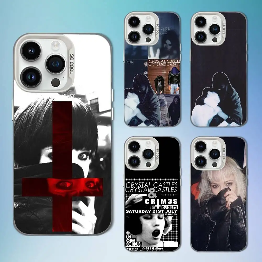 C-Crystals C-Castles Band Phone Case For iPhone 16,15,14,13,12,11,Mini,Pro,SE,MAX White Matte Shockproof Cover