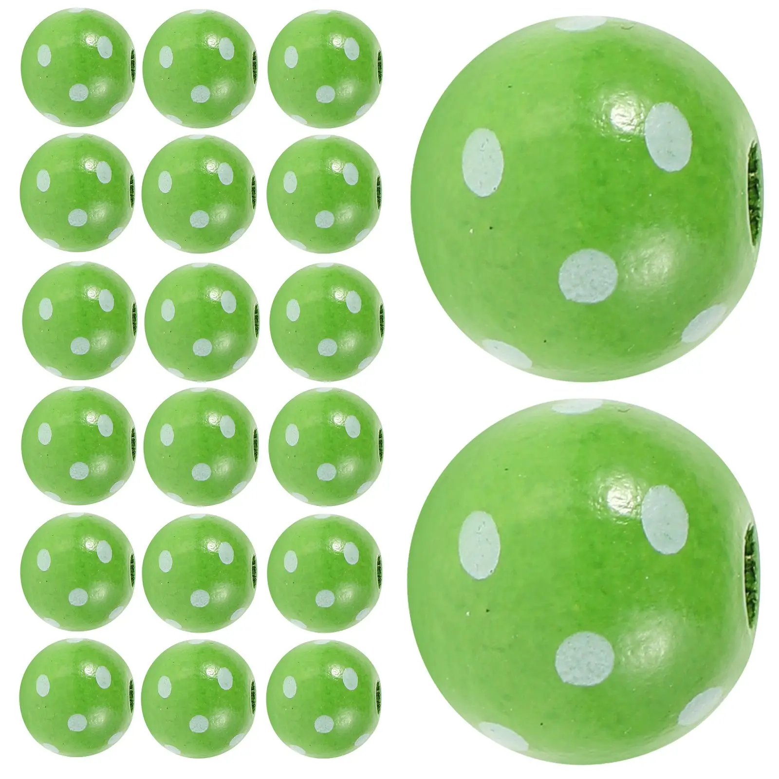 

50pcs Dot Round Beads Rustic Irish Diy Jewelry Craft Accessories Wooden Beads For Jewelry Making Bracelets Necklaces Decor
