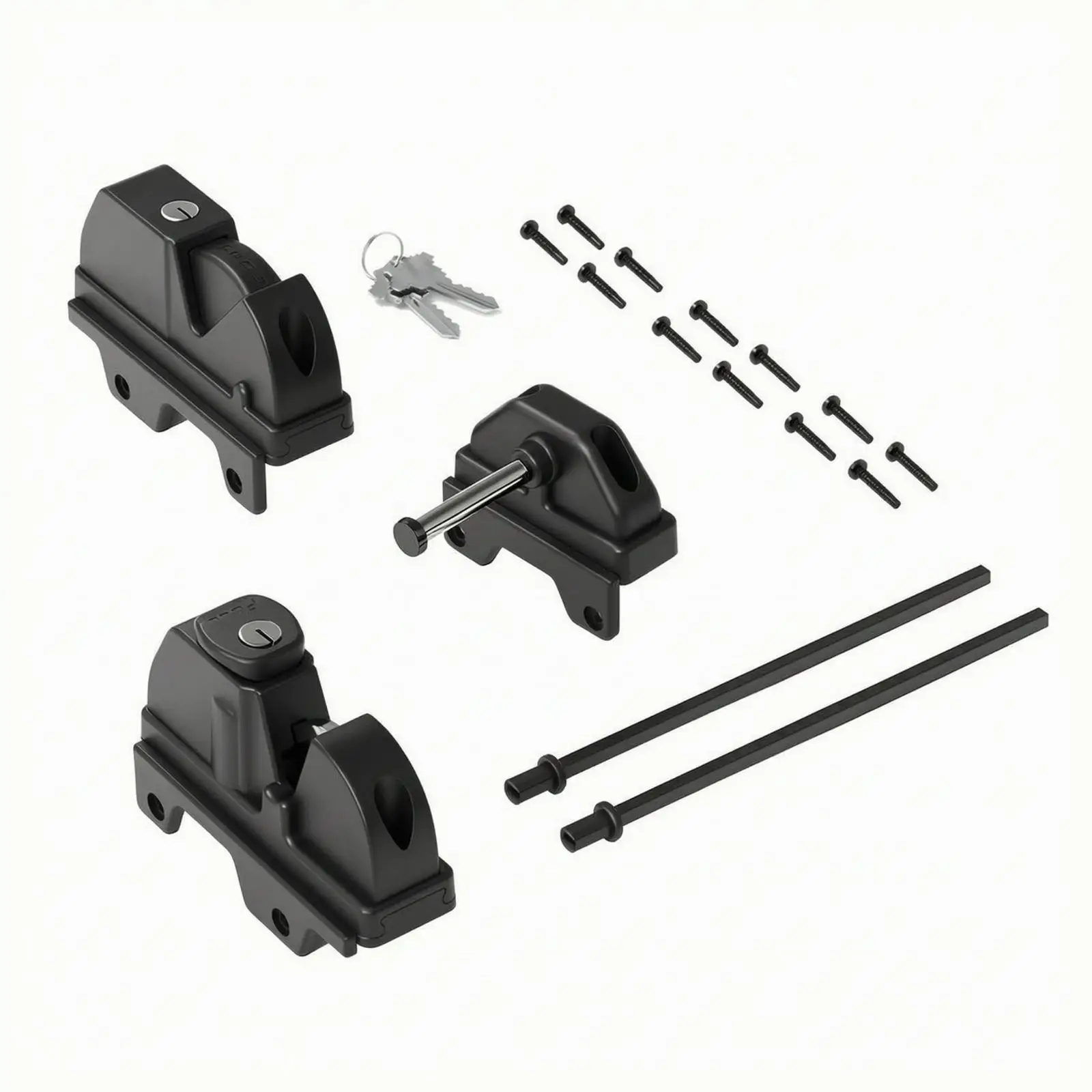 Double-Sided Gate Lock Weather-Resistant Double Sided Gate Latch for Wood Gates, Backyard Fences