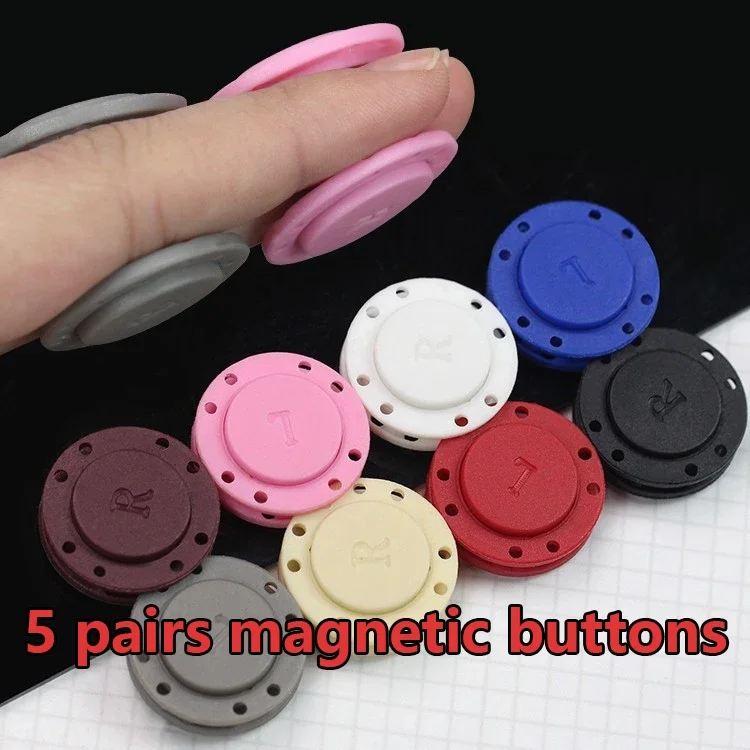 5 Pairs Magnet Button Strong Clothes Concealed Iron  Sweater Magnetic S Coat Cardigan  Accessories