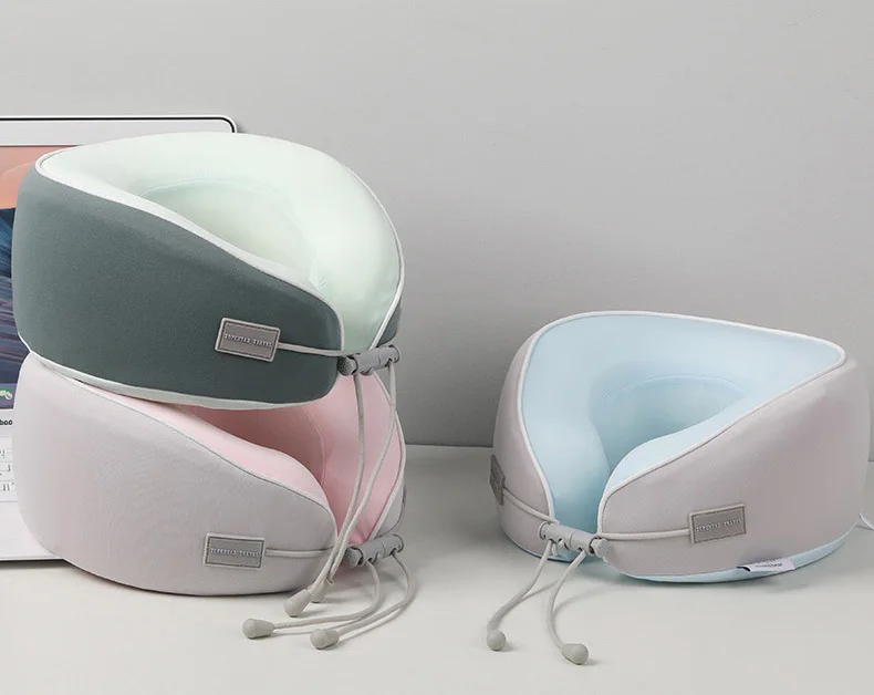 Premium 100% Pure Memory Foam Travel Neck Pillows Detachable Fabric Breathable Cover Machine Washable  Neck Pillow