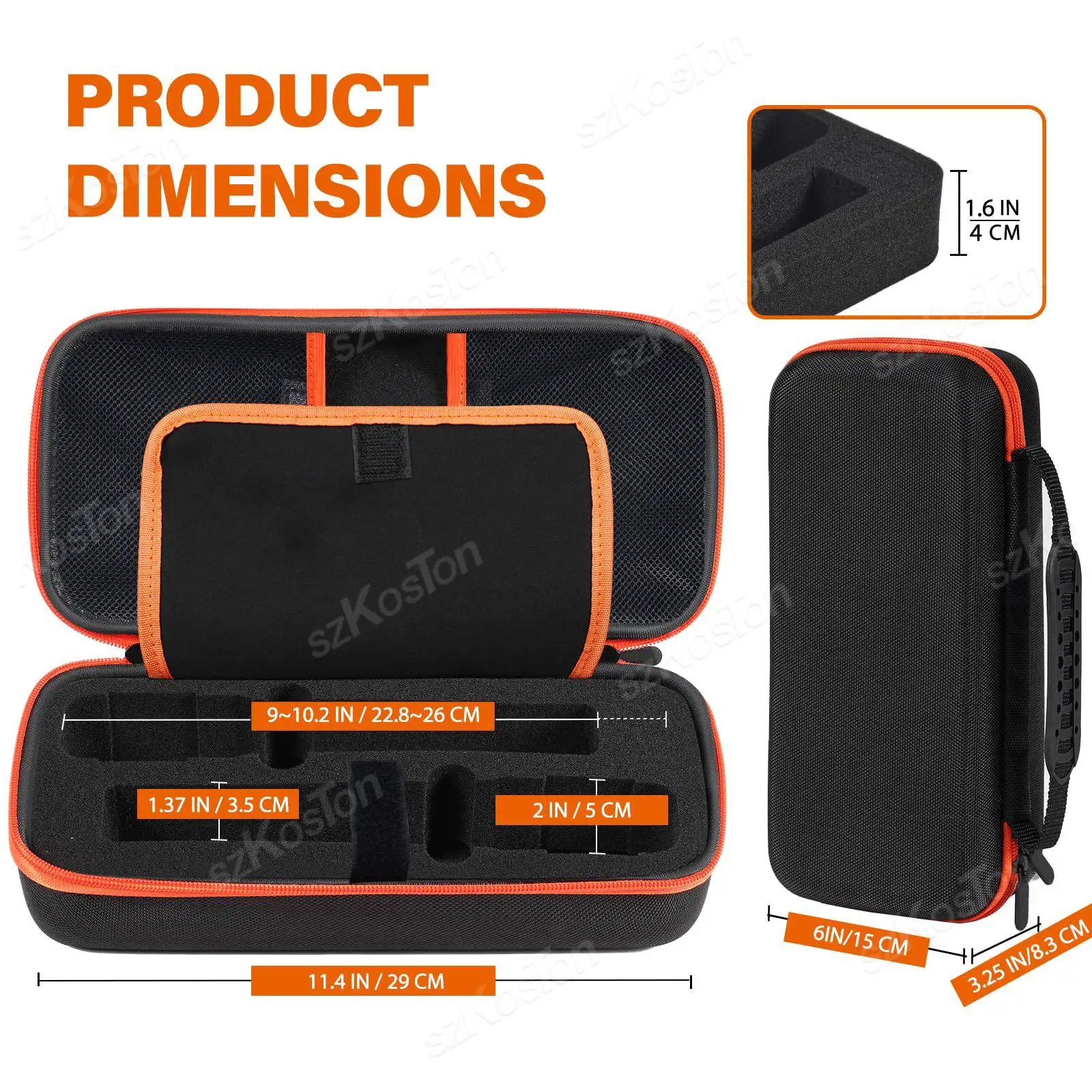 Estuche de Almacenamiento Portátil de Viaje, Ajustable, de Espuma DIY, para Micrófono Inalámbrico, Compatible con JBL 2 