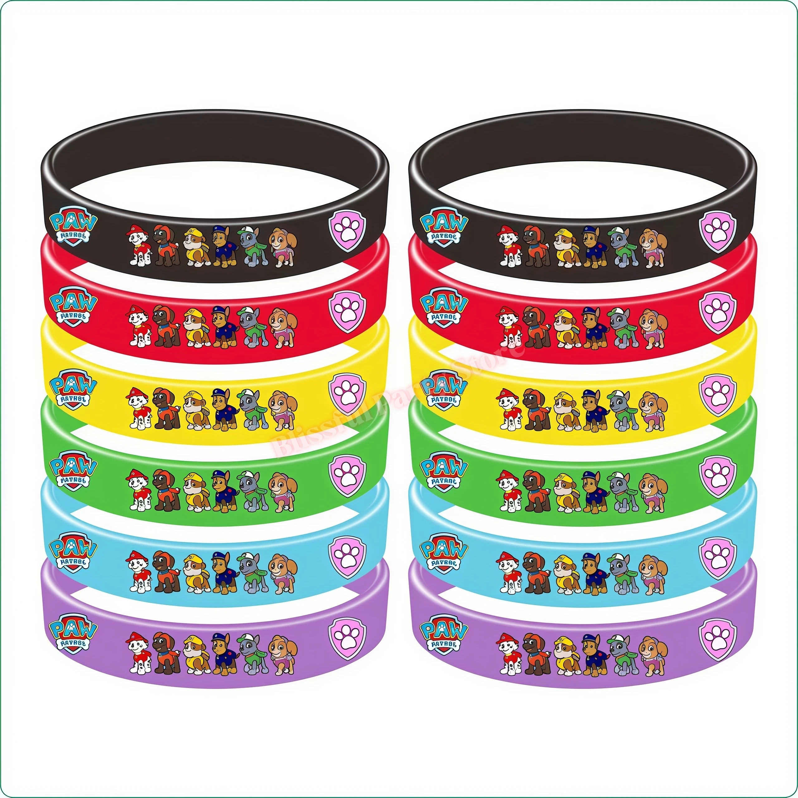 Paws Patrol Party Favors Slap Bracelet Stamps Stickers Gift Bag Fillers School Rewards Birthday Souvenirs Decoration Supplies - view 5