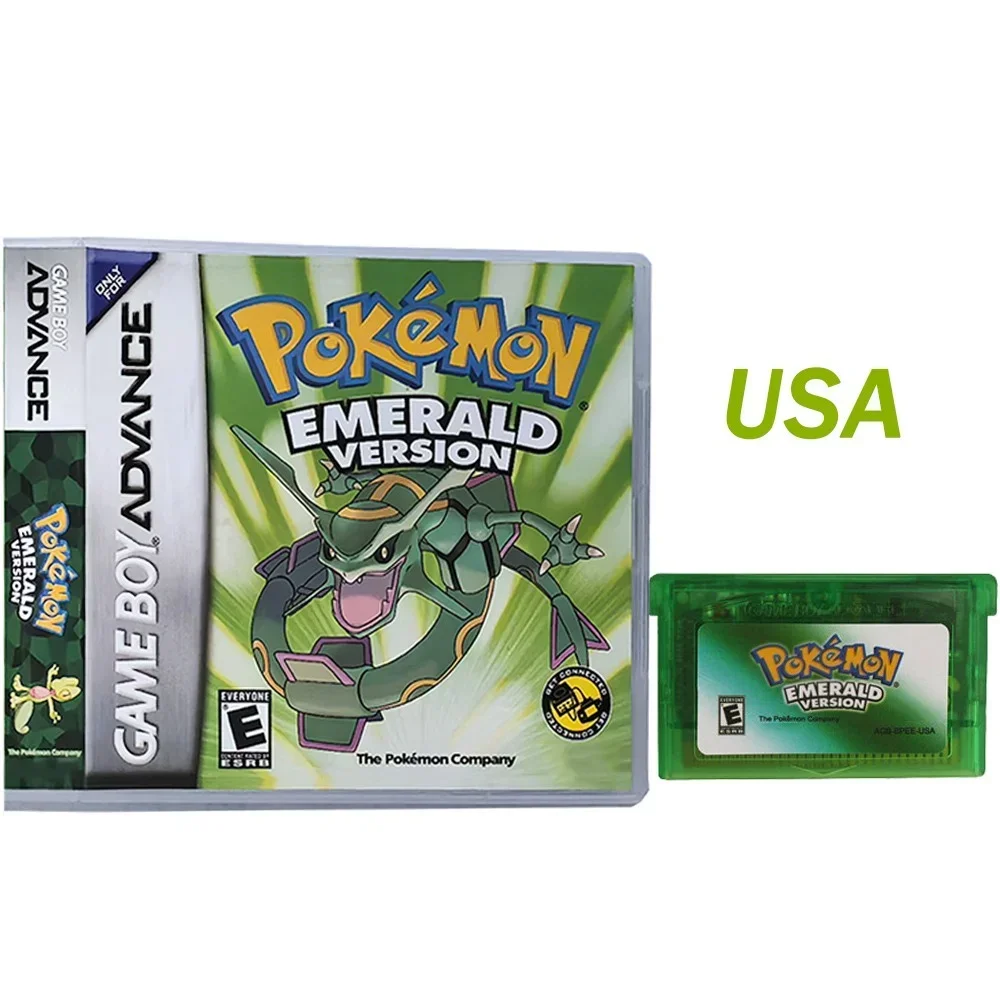 Boîte de jeu GBA Pok é mon série Jade Red Leafgreen Ruby Sapphire, 5e édition, cartouche de jeu vidéo 32 bits, sans manuel, nouvelle collection 2025
