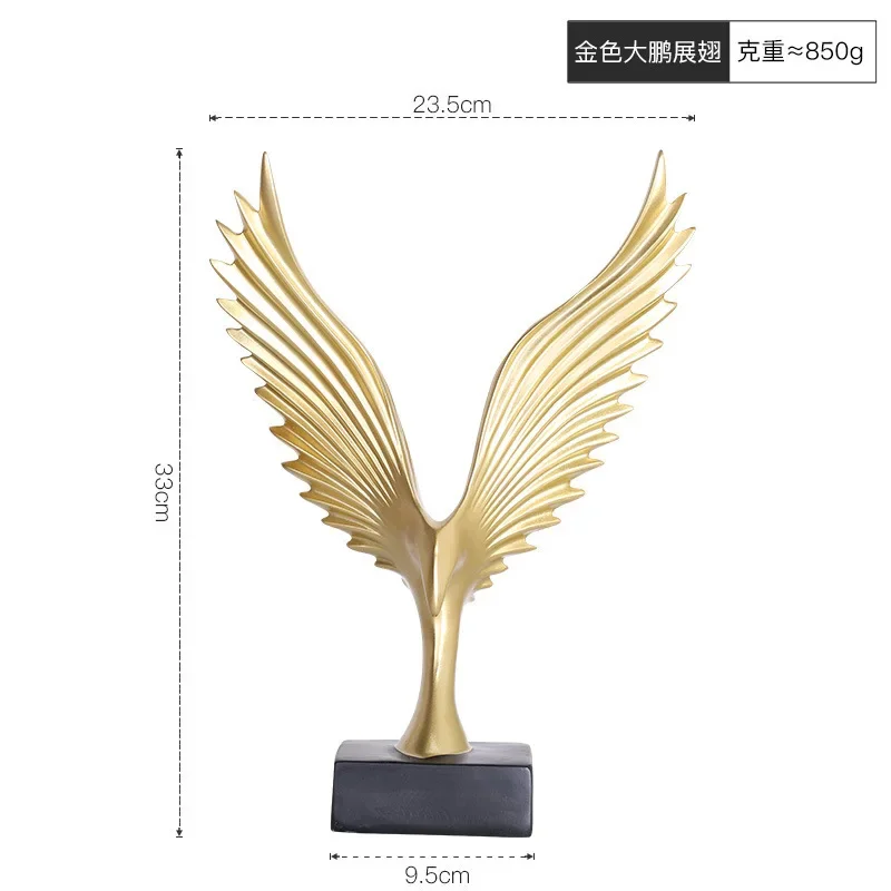 Mascot Great Hawk Spreads Wings Livingroom Office Crafts TV Cabinet Gift American Modern Interior Decoration Home Accessories