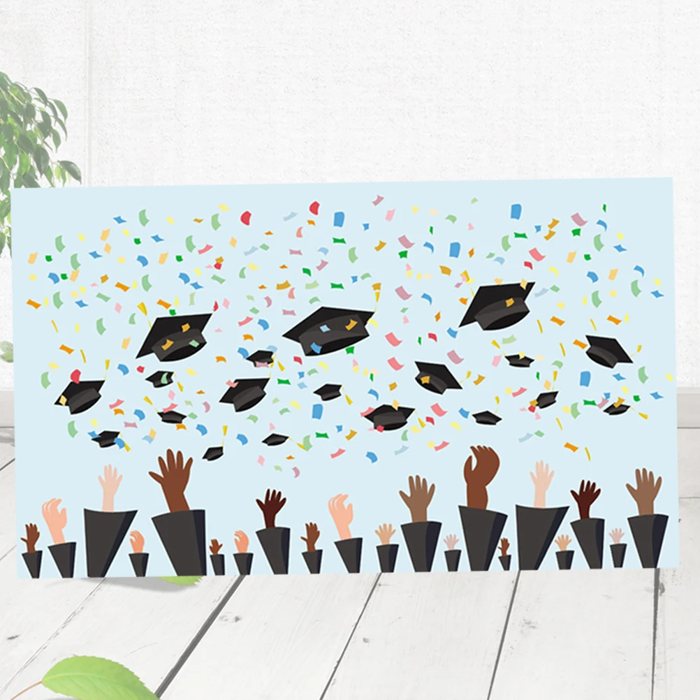 

Graduation Season Photo Background 3D Printed Backdrop for Studio Durable Portable Photography Prop Wall Decoration