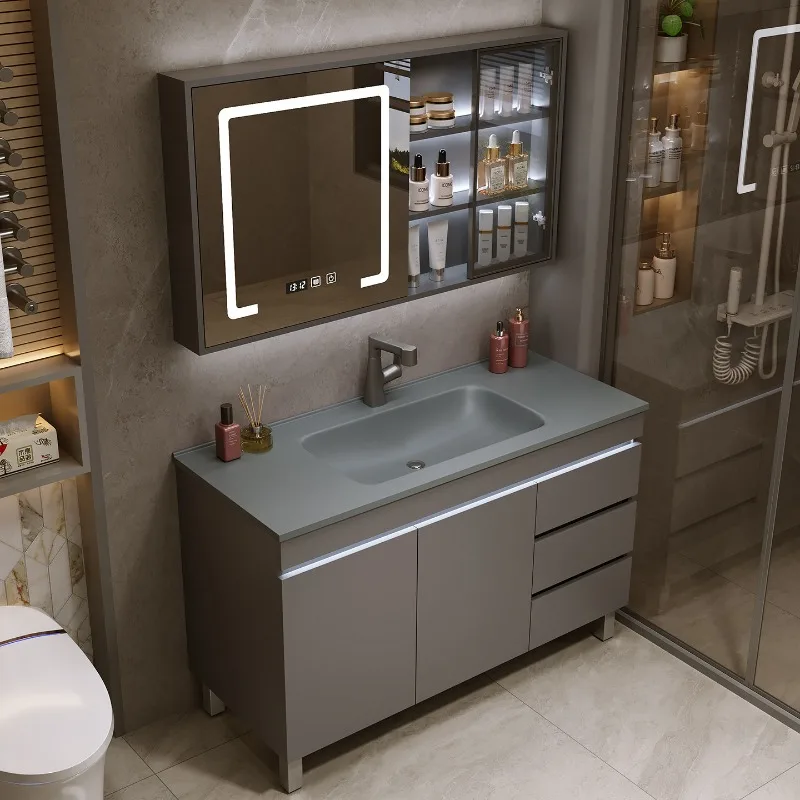 

Modern Luxury Bathroom Cabinet Corner Toilet Sink Makeup Display Bathroom Cabinet Partitions Mirror Archivadores Home Furniture
