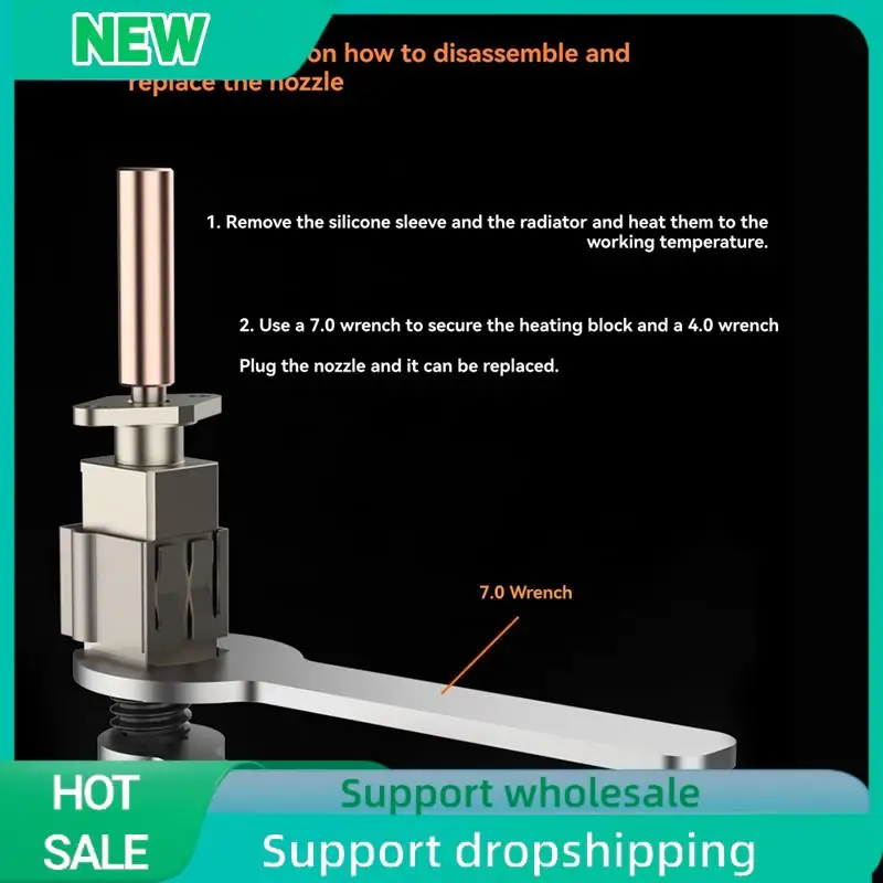 

Solid For Bambu Lab P1 3D Printer Hotend Kit With Cooling Fan, Hardened Steel Nozzles Enhanced Printing Precision 0.8MM