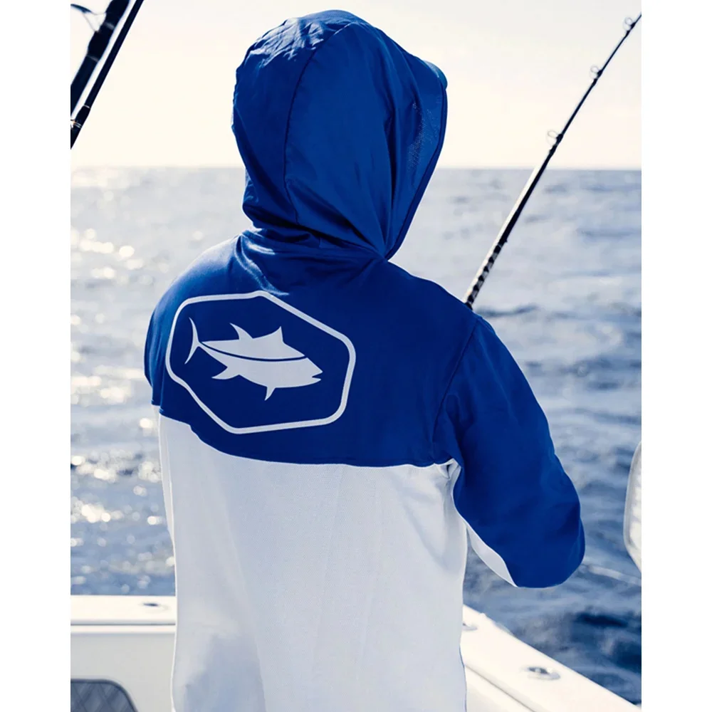 Gear Men Fishing Long Sleeve Hooded Shirts Blusas Para Pesca Fishing Jersey Performance Apparel Camisa De Pesca Uv Manga Longa