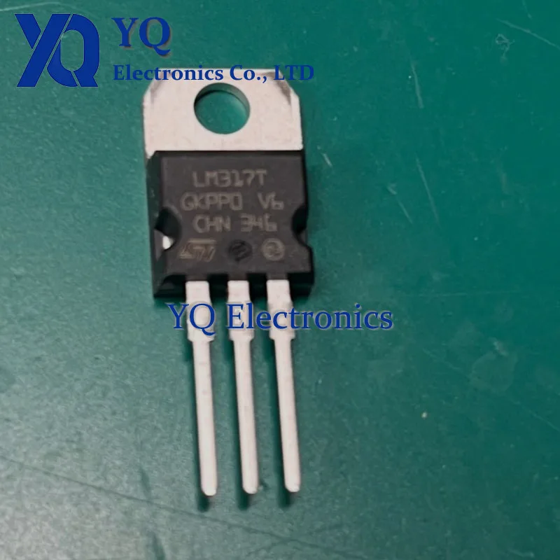 10 unids/lote nuevo original LM317T LM317T-DG LM217T TO220 enchufable 1.5A 1.2V-37V regulador de voltaje ajustable