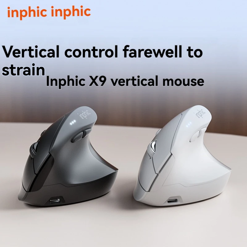 

X9 PRO Wireless Bluetooth Mouse Ergonomics Mute Dual Mode Charging Visualize Battery Level Suitable for PC Laptop Accessories