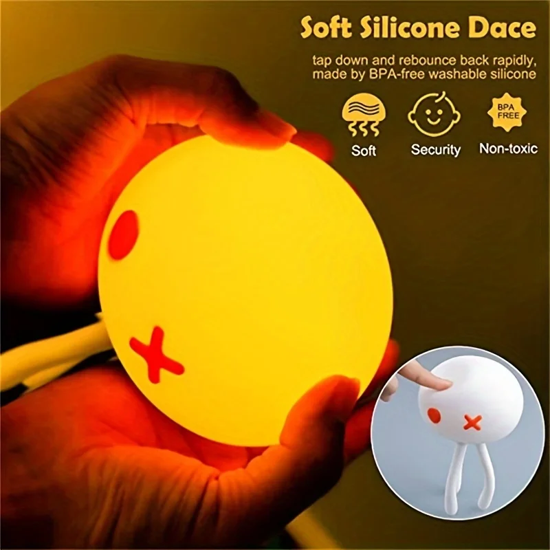 Imagem -04 - Jellyfish Silicone Night Light para Meninas Bonito Mini Berço Quarto Dormir Proteção para os Olhos Luz Ambiente Lâmpada de Cabeceira Presente