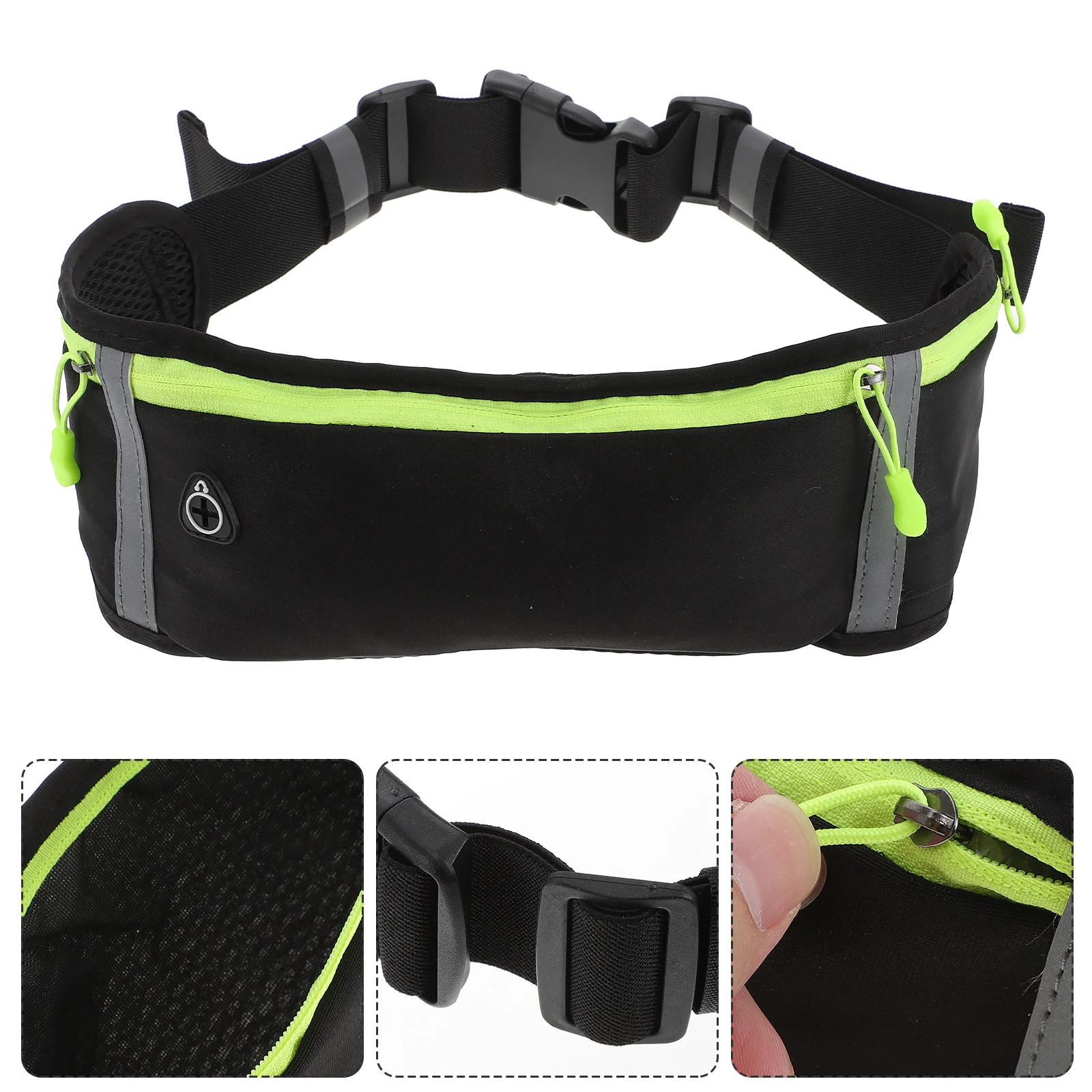 1Pcs Sports Waist Bag Waterproof Multifunctional Outdoor Running Music Phone Bag Reflective Strip Adjustable Waistband