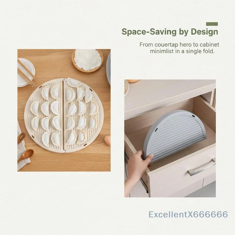 Foldable Dumpling Tray Non Stick Stackable Design Perfect For Home Kitchen Prep