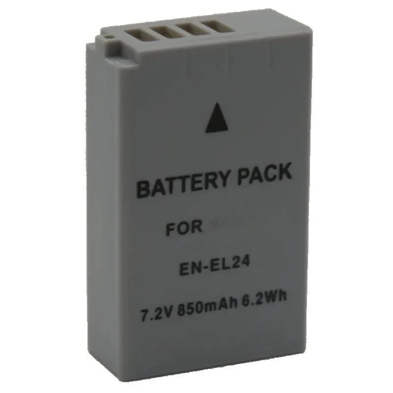 

2Pcs 7.2V 850mAh EN-EL24 EN EL24 ENEL24 Rechargeable Bateria Camera Battery for 1 J5 1J5 DL24-85 DL18-50 6.2Wh