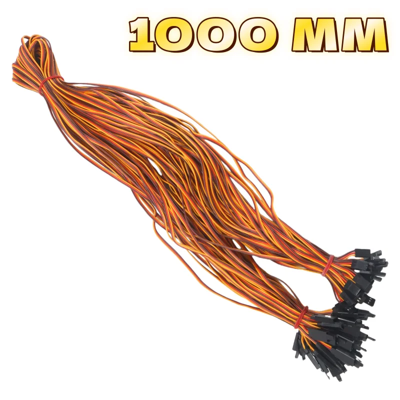

10 шт./лот, 1000 мм, удлинительный провод, кабель, анти-свободный 60-жильный сервопривод для RC Futaba JR «папа-мама»