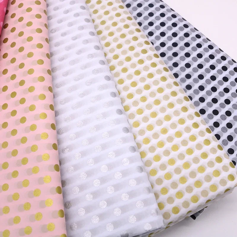 10Sheets Colorful Dot Printed Tissue Paper for Clothing Shirt Shoes DIY Handmade Translucent Wine Wrapping Papers Gift Packaging