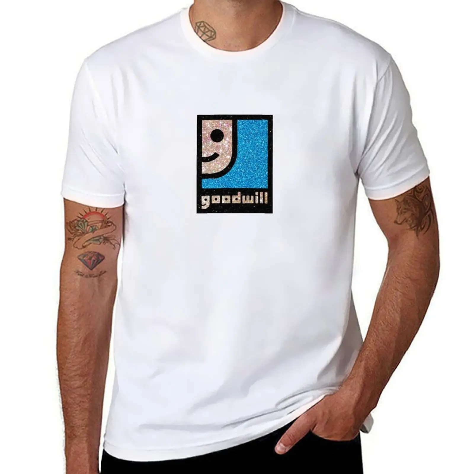 

Glitter Goodwill Logo T-Shirt man t shirt luxury t shirts designer T-Shirt