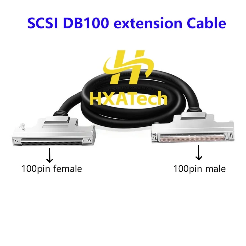 HXATech- DB100 SCSI Cable DB100Pin Male To Male Connector Cable DB 100 Pin to DB 100P  Professional DATA Cable Customization