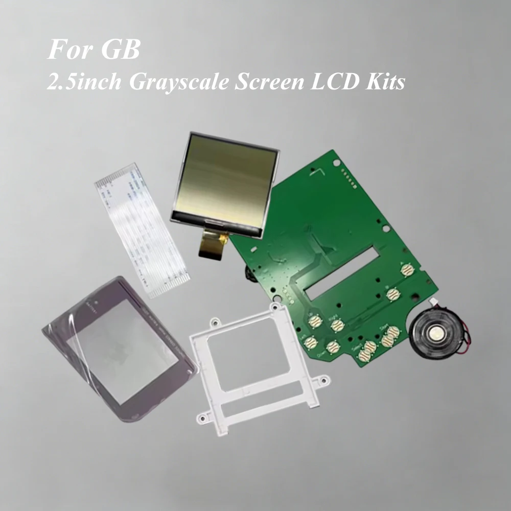 

2.5" Grayscale IPS LCD ScreenKits for GameBoy GB DMG Original Size Pixel-Perfect High-Brightness LCD, No Shell Cutting Required
