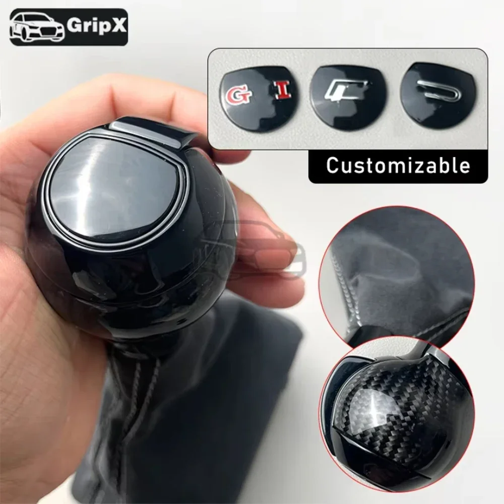 

Для Golf 7GTI Ручка автоматического переключения передач из настоящего углеродного волокна Ручка рычага переключения передач Golf 7, 7,5 GTI, Mk7 Автоматический рычаг переключения передач