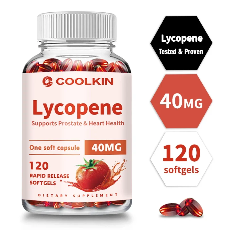 

Lycopene 40mg - for Men Prostate, Prostate and Heart Health Support Enhance Immunity, Urinary Tract Health, Prostatitis