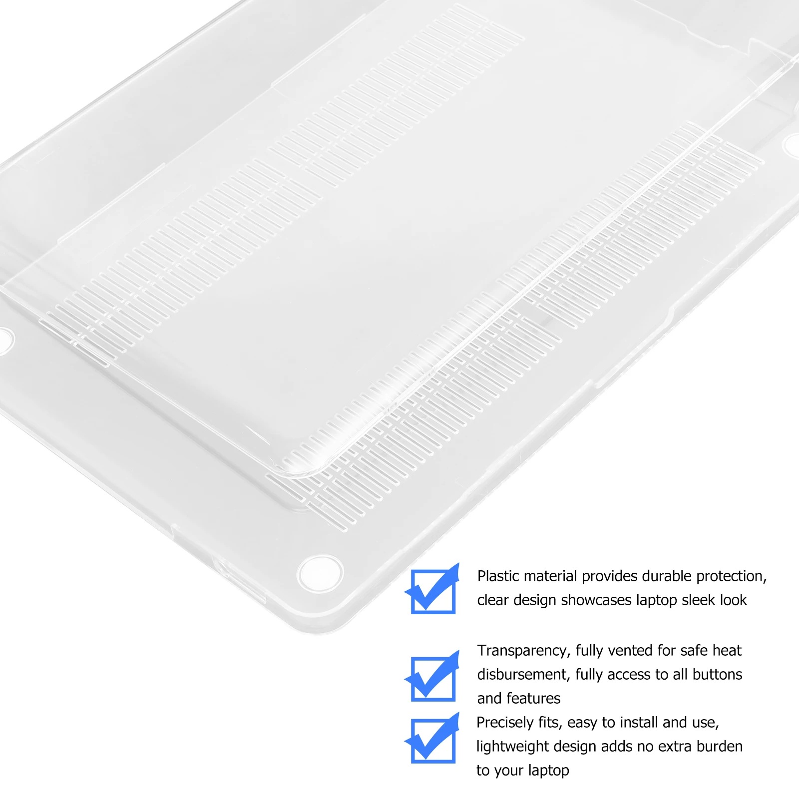 

Transparent Laptop Cover Case for 15. A1286 Clear Protective Skin Shell Scratch Resistant Fully Vented Easy Install
