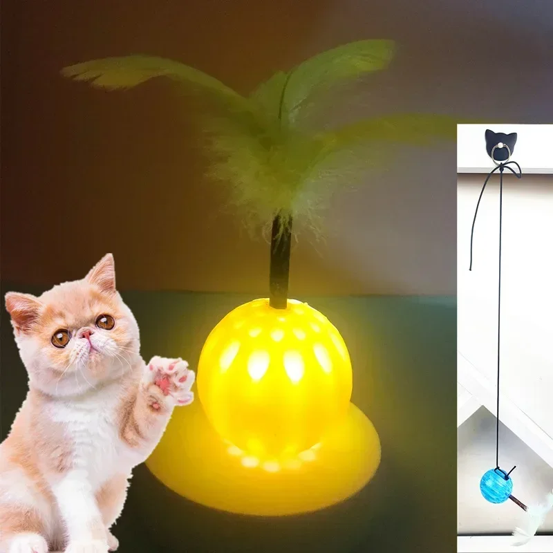 

Tiantian Luminous Ball with Hanging Door, Elastic Rope, Belt, Stick, Self-fun, Cat and Dog Toy, New