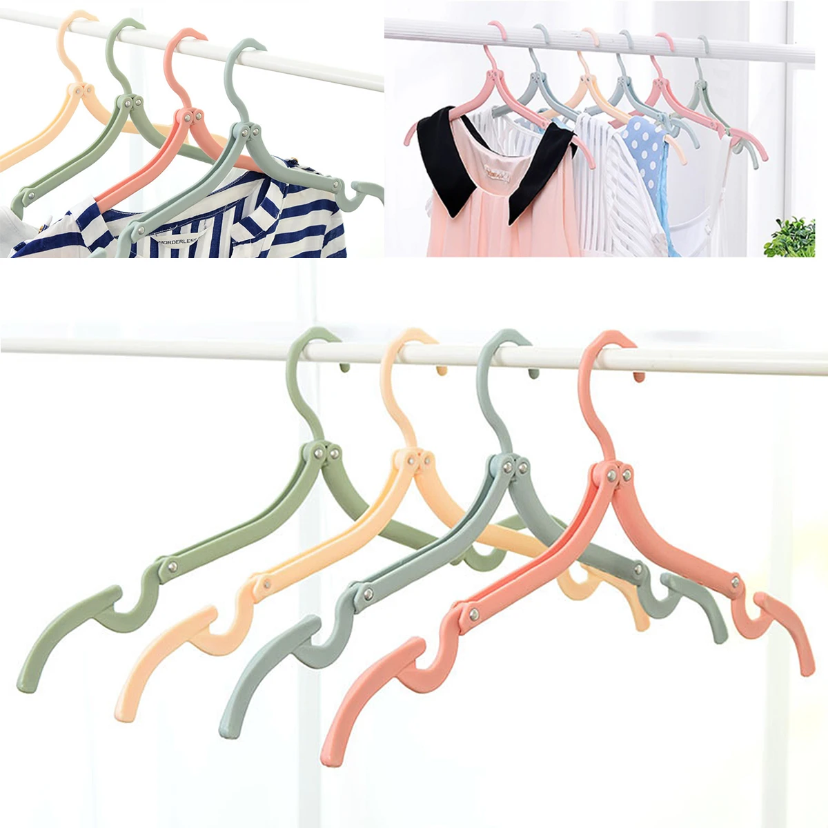 

2024 Multifunctional Hanger rack clothes organizer closet space saving Multi-functional clothes hanger folding pants storage